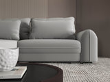 Colțar extensibil dumonde cu ladă de depozitare si sezut confortabil din spuma HR, Denver Royal Gri 275x185 cm Fabrica