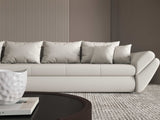 Colțar extensibil dumonde cu ladă de depozitare si sezut confortabil din spuma HR, Loana XL Enjoy Beige 335x185 cm Fabrica