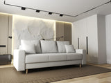 Canapea extensibilă dumonde cu ladă de depozitare si sezut confortabil din spuma HR, Kronos Euphoria Alb 210x100 cm fabrica