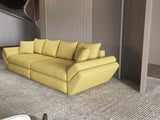 Canapea extensibilă dumonde cu ladă de depozitare si sezut confortabil din spuma HR, Loana Enjoy Melon 300x100 cm Fabrica