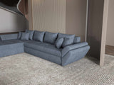 Colțar extensibil dumonde cu ladă de depozitare si sezut confortabil din spuma HR, Loana XL Enjoy Gri Antracit 335x185 cm Fabrica