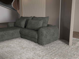 Colțar extensibil dumonde cu ladă de depozitare si sezut confortabil din spuma HR, Denver Enjoy Negru 275x185 cm Fabrica