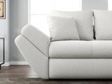 Canapea extensibilă dumonde cu ladă de depozitare si sezut confortabil din spuma HR, Loana Zoom Euphoria White 250x100 cm Fabrica