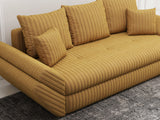 Canapea extensibilă dumonde cu ladă de depozitare si sezut confortabil din spuma HR, Loana Ambience Mustar 250x100 cm Fabrica