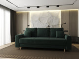 Canapea extensibilă dumonde cu ladă de depozitare si sezut confortabil din spuma HR, Kronos Ambience Verde 210x100 cm fabrica