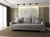 Canapea extensibilă dumonde cu ladă de depozitare si sezut confortabil din spuma HR, Kronos Euphoria Gri 210x100 cm fabrica