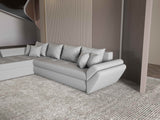 Colțar extensibil dumonde cu ladă de depozitare si sezut confortabil din spuma HR, Loana XL Enjoy Gri 335x185 cm Fabrica