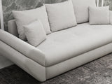 Canapea extensibilă dumonde cu ladă de depozitare si sezut confortabil din spuma HR, Loana Zoom Grey 250x100 cm Fabrica