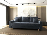 Canapea extensibilă dumonde cu ladă de depozitare si sezut confortabil din spuma HR, Kronos Euphoria Gri Grafit 210x100 cm fabrica