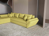 Colțar extensibil dumonde cu ladă de depozitare si sezut confortabil din spuma HR, Loana XL Enjoy Verde 335x185 cm Fabrica