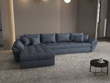 Colțar extensibil dumonde cu ladă de depozitare si sezut confortabil din spuma HR, Loana XL Enjoy Gri Antracit 335x185 cm Fabrica