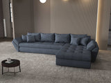 Colțar extensibil dumonde cu ladă de depozitare si sezut confortabil din spuma HR, Loana XL Enjoy Gri Antracit II 335x185 cm Fabrica
