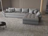 Colțar extensibil dumonde cu ladă de depozitare si sezut confortabil din spuma HR, Loana XL Enjoy Gri II 335x185 cm Fabrica