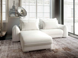 Colțar extensibil dumonde cu ladă de depozitare si sezut confortabil din spuma HR, Denver Euphoria Alb 275x185 cm Fabrica