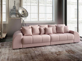 Canapea extensibilă dumonde cu 2 lăzi de depozitare si sezut confortabil din spuma HR, Big Sofa Verona Enjoy Lux Flamingo 310x100 cm Fabrica