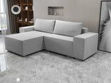 Colțar extensibil dumonde cu ladă de depozitare si sezut confortabil din spuma HR, Dream Euphoria Gri 290x185 cm Fabrica
