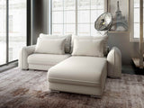 Colțar extensibil dumonde cu ladă de depozitare si sezut confortabil din spuma HR, Denver Enjoy Bej 275x185 cm II Fabrica