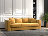 Canapea extensibilă dumonde cu ladă de depozitare si sezut confortabil din spuma HR, Gloria Muștar  240x100 cm Fabrica
