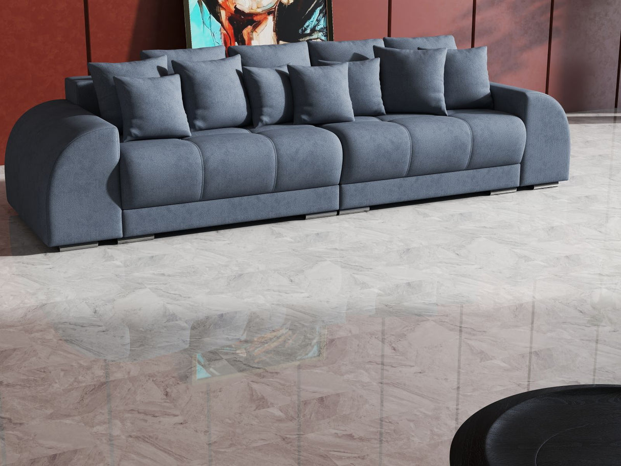 Canapea extensibilă dumonde cu 2 lăzi de depozitare si sezut confortabil din spuma HR, Big Sofa Verona Enjoy Lux Antracit 310x100 cm