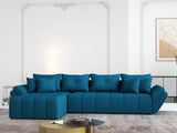 Colțar extensibil dumonde cu ladă de depozitare si sezut confortabil din spuma HR, Berlin XL Enjoy Verde Petrol 350x185 cm Fabrica
