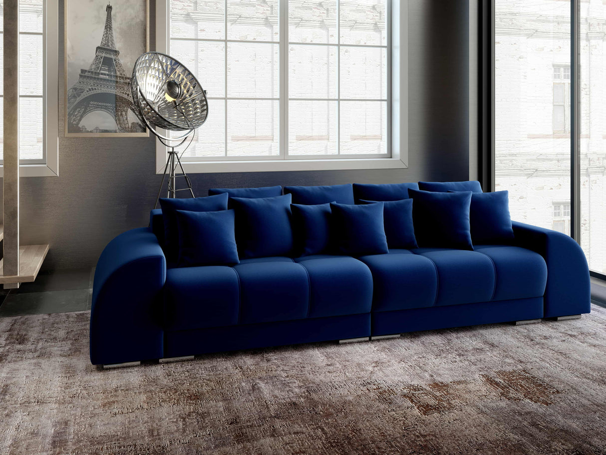 Canapea extensibilă dumonde cu 2 lăzi de depozitare si sezut confortabil din spuma HR, Verona Navy Blue 310x100 cm Fabrica