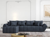 Colțar extensibil dumonde cu ladă de depozitare si sezut confortabil din spuma HR, Berlin XL Enjoy Lux Grey Antracit 350x185 cm Fabrica