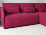 Colțar extensibil dumonde cu ladă de depozitare si sezut confortabil din spuma HR, Malta Zoom Red II 235x185 cm