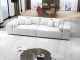 Canapea extensibilă dumonde cu ladă de depozitare si sezut confortabil din spuma HR, Marbela Euphoria Alb XXL 295x100 cm fabrica