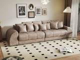 Canapea extensibilă dumonde cu 2 lăzi de depozitare si sezut confortabil din spuma HR, Big Sofa Verona Tobago Brown 310x100 cm Fabrica