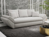 Canapea extensibilă dumonde cu ladă de depozitare si sezut confortabil din spuma HR, Loana Zoom Grey 250x100 cm Fabrica