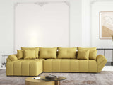 Colțar extensibil dumonde cu ladă de depozitare si sezut confortabil din spuma HR, Berlin XL Enjoy Lux Melon 350x185 cm Fabrica