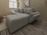 Colțar extensibil dumonde cu ladă de depozitare si sezut confortabil din spuma HR, Berlin XL Zoom Pearl 350x185 cm II