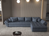 Colțar extensibil dumonde cu ladă de depozitare si sezut confortabil din spuma HR, Loana XL Enjoy Gri Antracit II 335x185 cm Fabrica