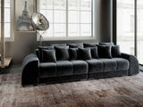 Canapea extensibilă dumonde cu 2 lăzi de depozitare si sezut confortabil din spuma HR, Verona Euphoria Gri Grafit 310x100 cm Fabrica