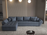 Colțar extensibil dumonde cu ladă de depozitare si sezut confortabil din spuma HR, Loana XL Enjoy Gri Antracit 335x185 cm Fabrica