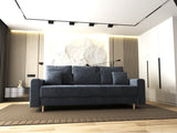 Canapea extensibilă dumonde cu ladă de depozitare si sezut confortabil din spuma HR, Kronos Euphoria Gri Grafit 210x100 cm fabrica