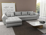 Colțar extensibil dumonde cu ladă de depozitare si sezut confortabil din spuma HR, Loana XL Euphoria Gri 335x185 cm Fabrica