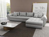 Colțar extensibil dumonde cu ladă de depozitare si sezut confortabil din spuma HR, Loana XL Euphoria Gri II 335x185 cm Fabrica