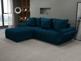 Colțar extensibil dumonde cu ladă de depozitare si sezut confortabil din spuma HR, Berlin Enjoy Verde Petrol 280x185 cm Fabrica