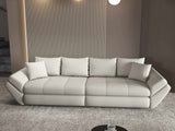 Canapea extensibilă dumonde cu ladă de depozitare si sezut confortabil din spuma HR, Loana Enjoy Bej 300x100 cm Fabrica