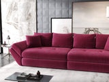 Canapea extensibilă dumonde cu ladă de depozitare si sezut confortabil din spuma HR, Loana Zoom Rosu 300x100 cm Fabrica