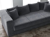Canapea extensibilă dumonde cu ladă de depozitare si sezut confortabil din spuma HR, Gloria Ambience Grey 240x100 cm Fabrica