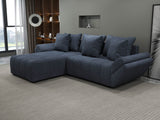 Colțar extensibil dumonde cu ladă de depozitare si sezut confortabil din spuma HR, Berlin Grey 280x185 cm Fabrica