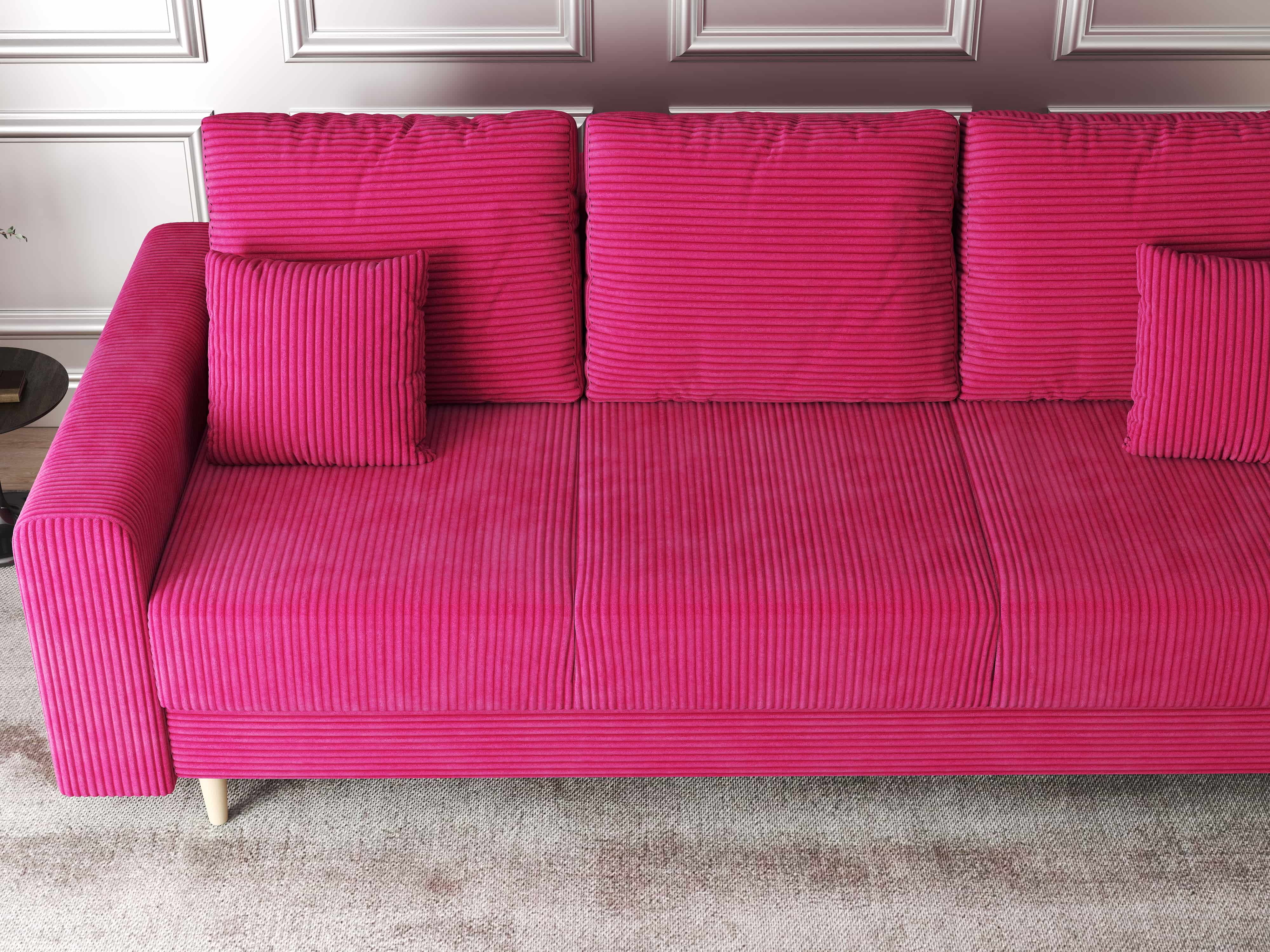 Canapea extensibilă dumonde cu ladă de depozitare si sezut confortabil din spuma HR, Kronos Zoom Rosu 210x100 cm fabrica