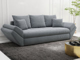 Canapea extensibilă dumonde cu ladă de depozitare si sezut confortabil din spuma HR, Loana Zoom Grey Mint 250x100 cm Fabrica