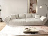 Canapea extensibilă dumonde cu ladă de depozitare si sezut confortabil din spuma HR, Berlin Zoom Grey 300x100 cm Fabrica