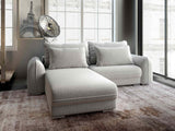 Colțar extensibil dumonde cu ladă de depozitare si sezut confortabil din spuma HR, Denver Euphoria Gri 275x185 cm Fabrica