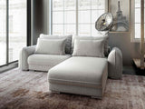 Colțar extensibil dumonde cu ladă de depozitare si sezut confortabil din spuma HR, Denver Euphoria Gri 275x185 cm II Fabrica