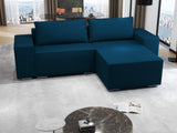 Colțar extensibil dumonde cu ladă de depozitare si sezut confortabil din spuma HR, Dream Enjoy Verde Petrol 290x185 cm II Fabrica