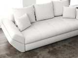 Canapea extensibilă dumonde cu ladă de depozitare si sezut confortabil din spuma HR, Loana Zoom Euphoria White 250x100 cm Fabrica